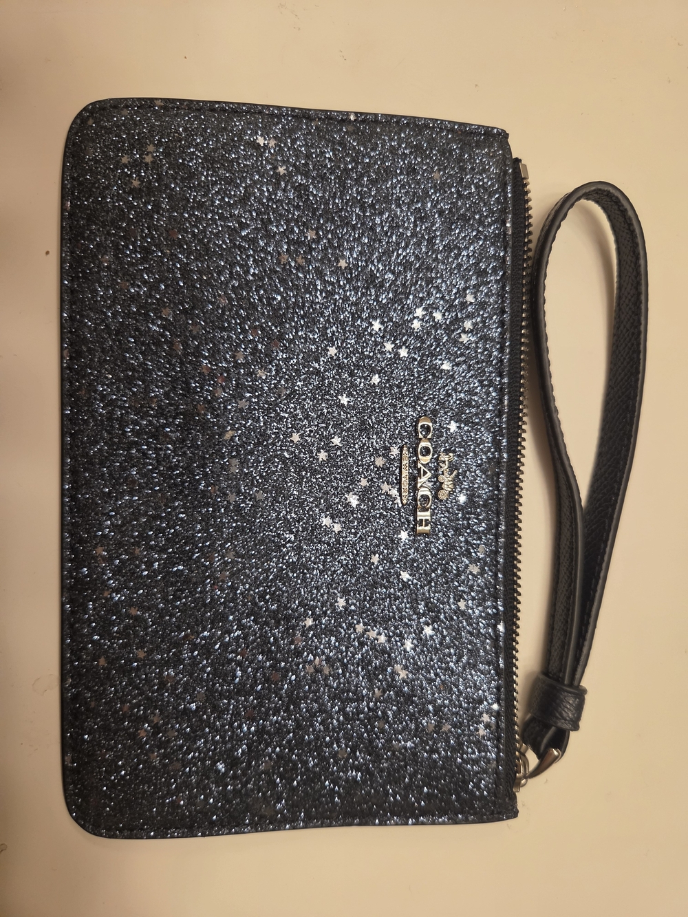 Coach Glitter Star Wristlet Clutch - Dark Blue